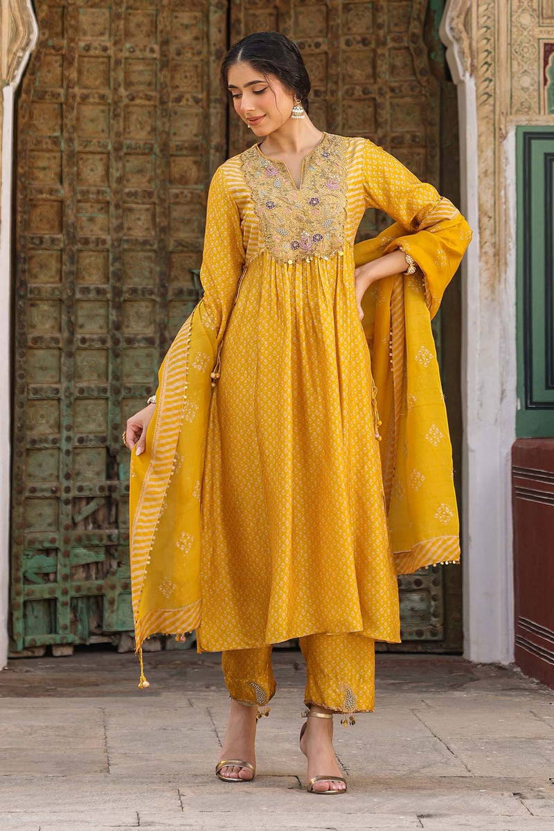 Riwayat Printed Frockstyle Kurta Set