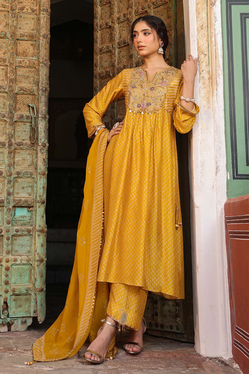 Riwayat Printed Frockstyle Kurta Set