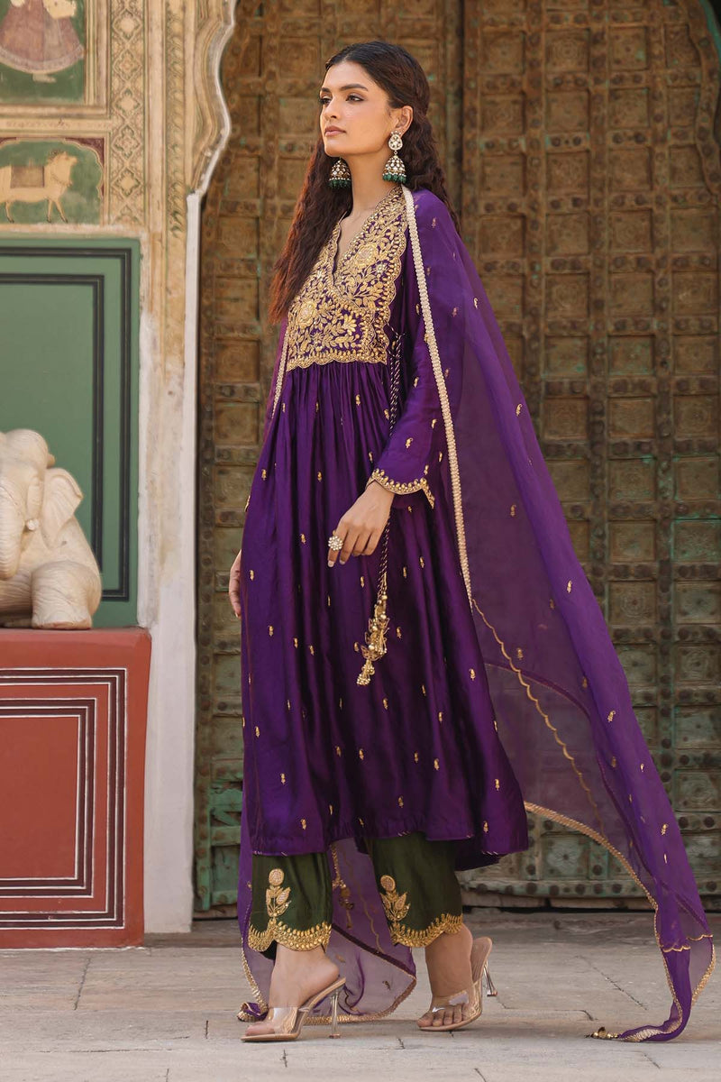 Riwayat Overlap Frockstyle Kurta Set