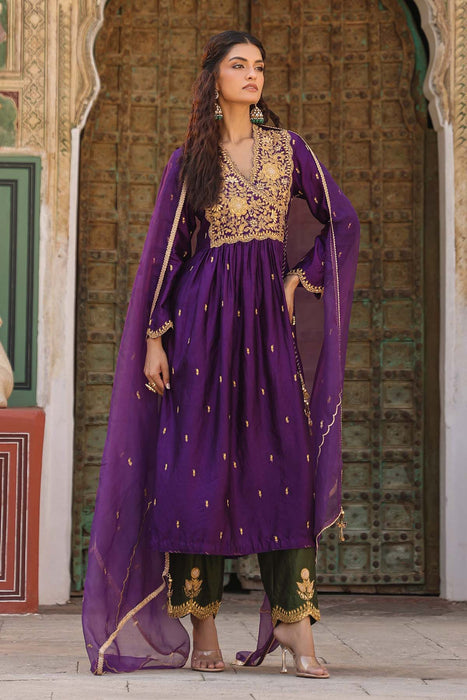 Riwayat Overlap Frockstyle Kurta Set