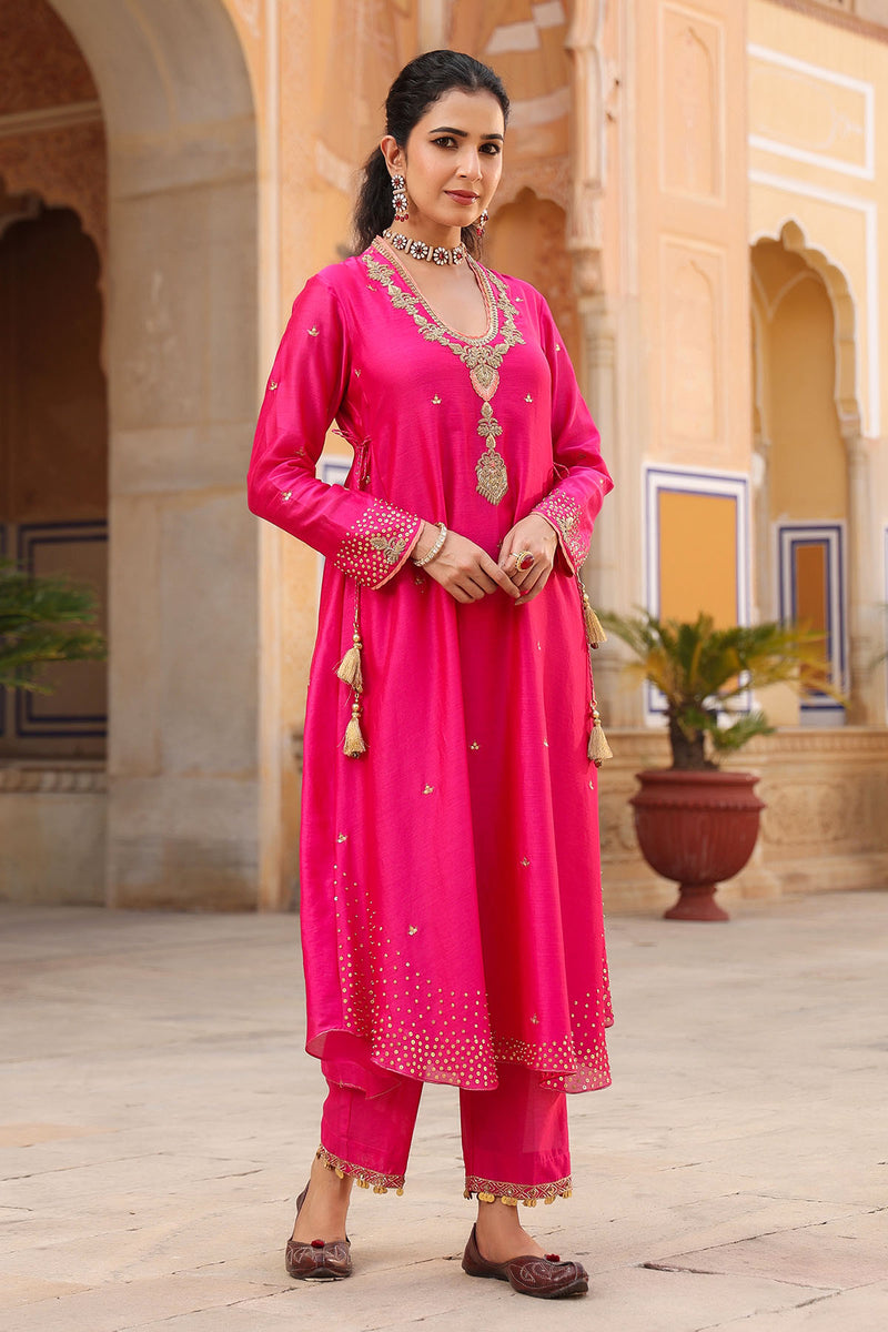 PAKEEZAH PAAN BUTA JODA HOT PINK