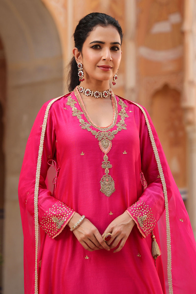 PAKEEZAH PAAN BUTA JODA HOT PINK