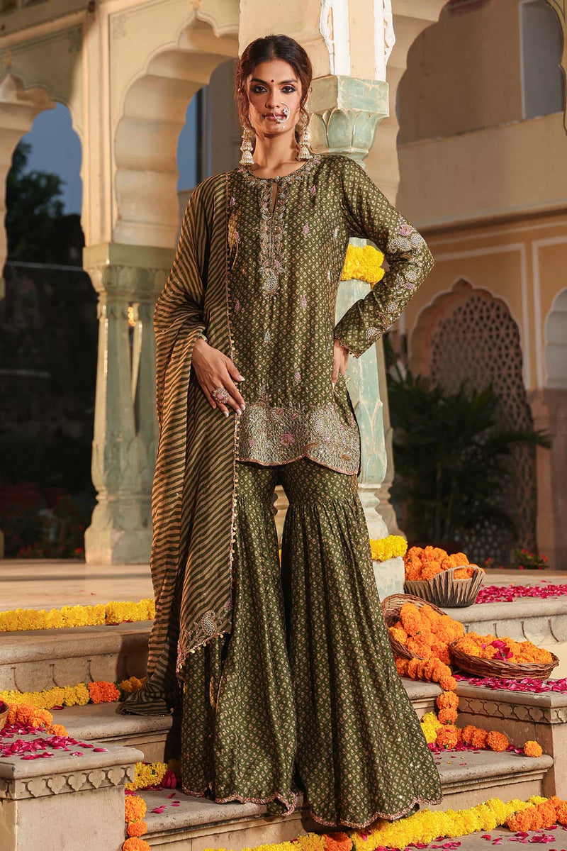Riwayat Printed Sharara set