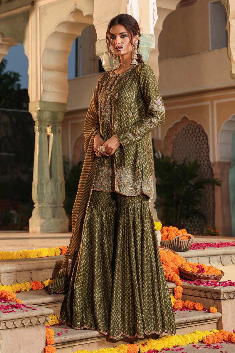 Riwayat Printed Sharara set
