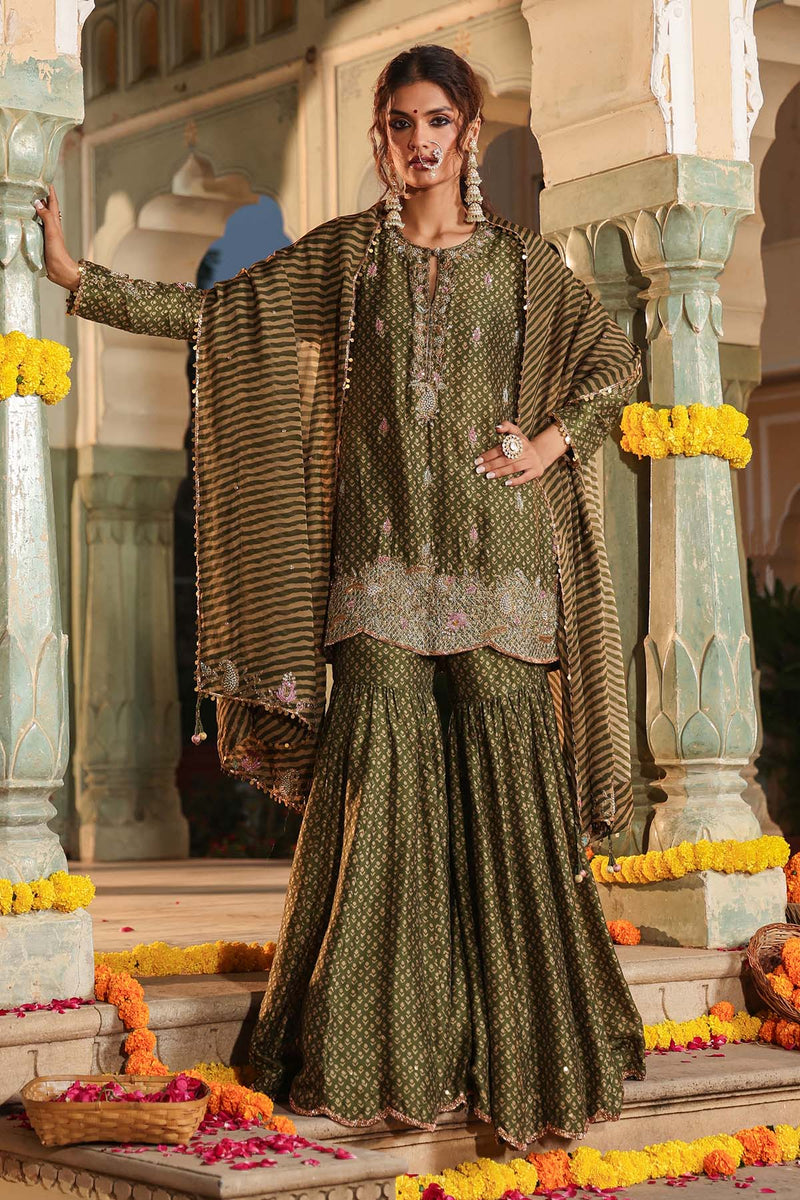 Riwayat Printed Sharara set