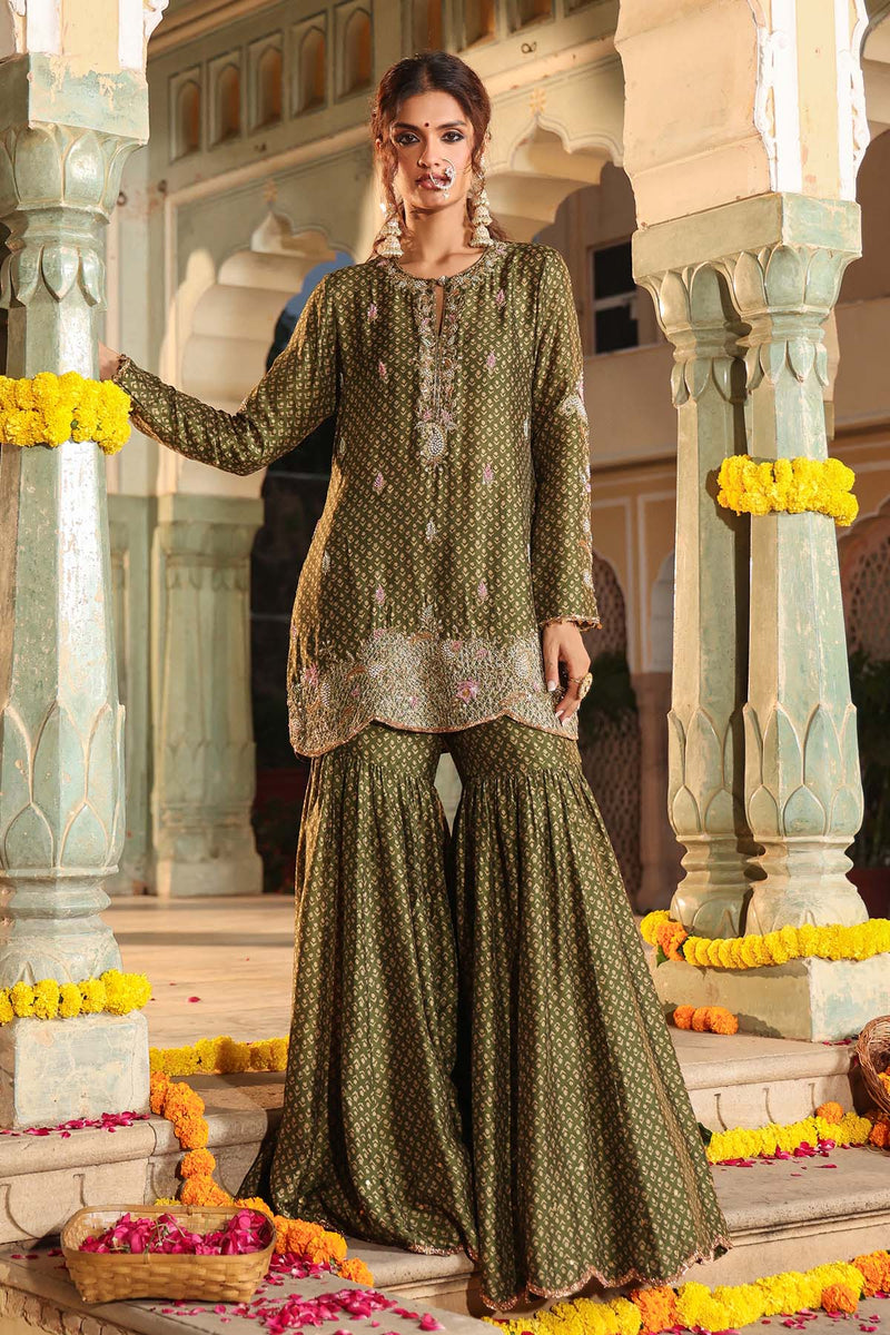 Riwayat Printed Sharara set