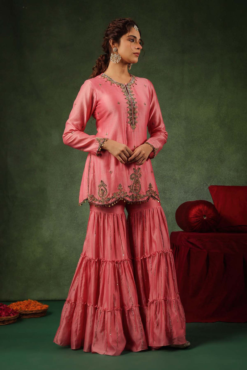 PAKEEZAH GHARARA JODA GULABI