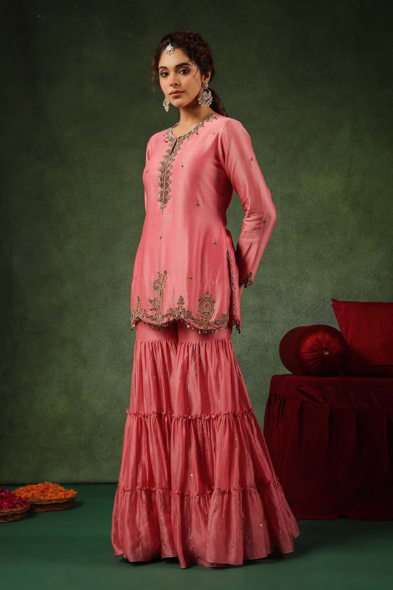 PAKEEZAH GHARARA JODA GULABI