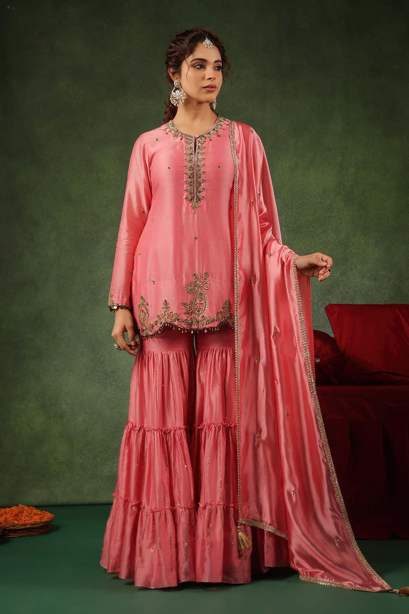 PAKEEZAH GHARARA JODA GULABI