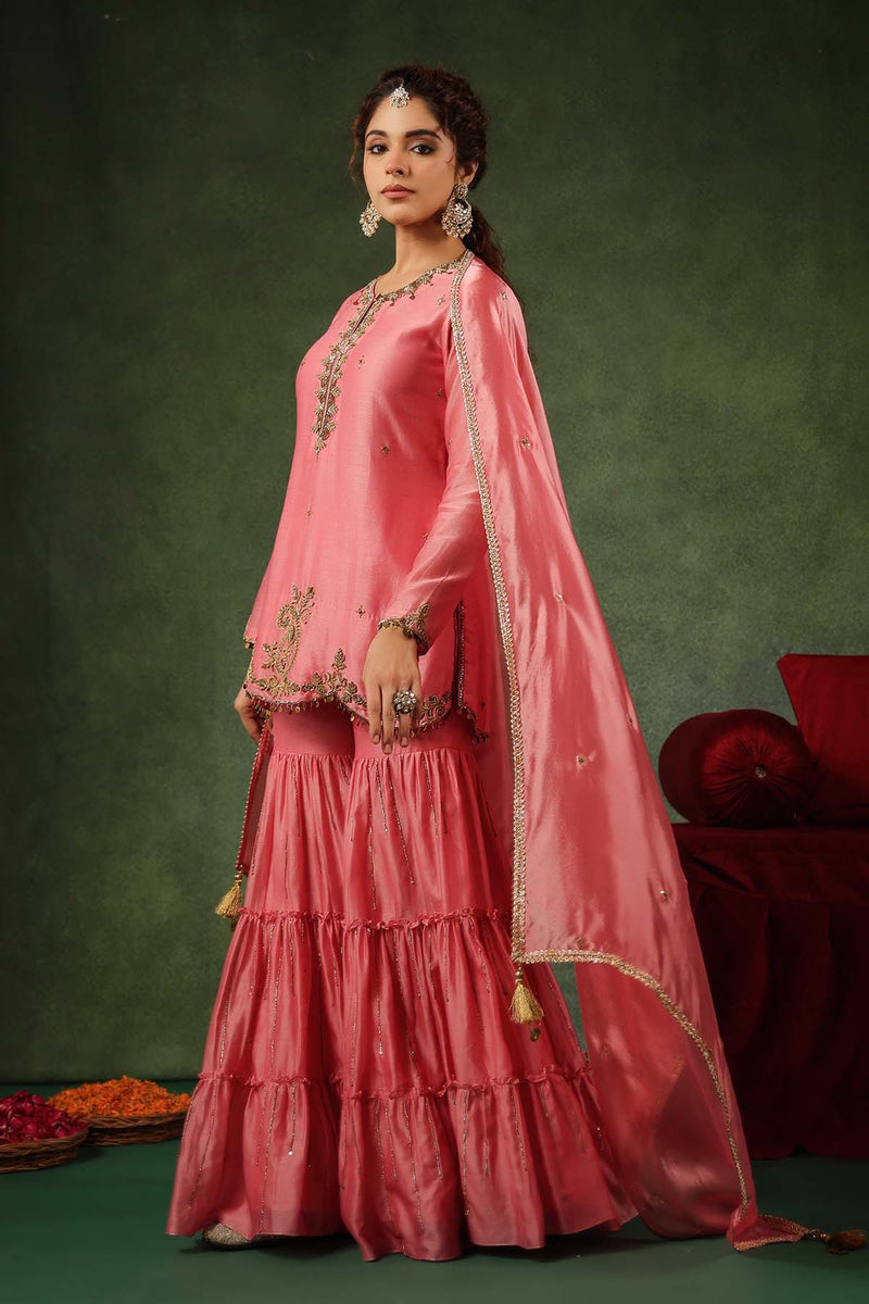 PAKEEZAH GHARARA JODA GULABI