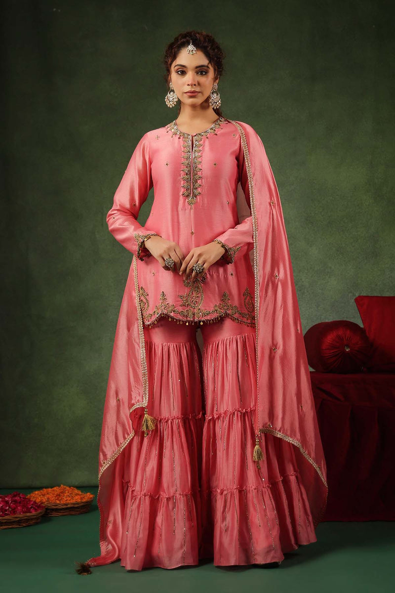 PAKEEZAH GHARARA JODA GULABI