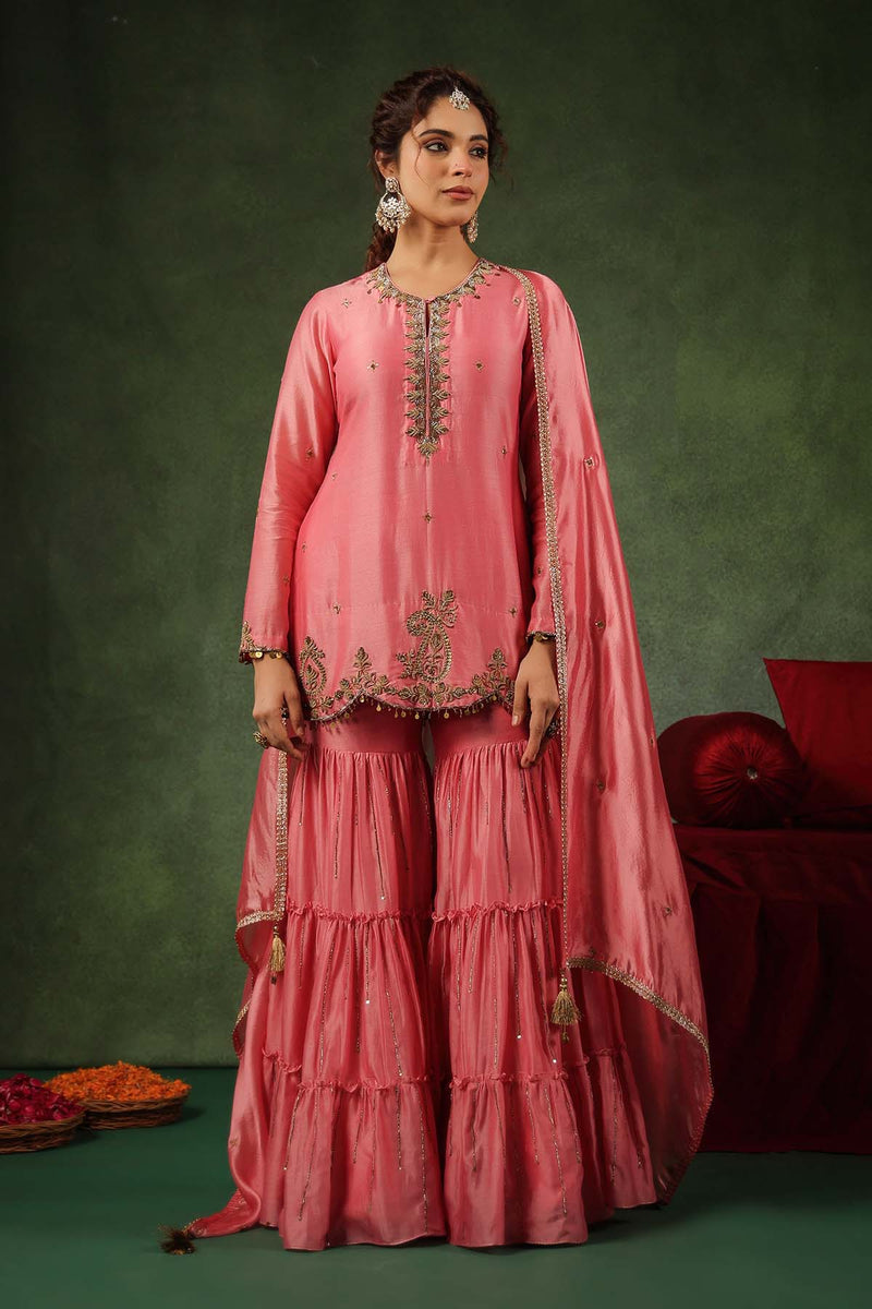 PAKEEZAH GHARARA JODA GULABI