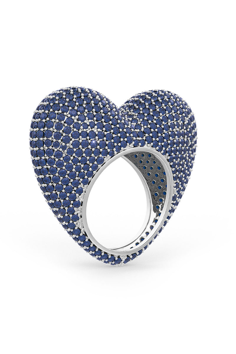 The love ring in sapphire blue