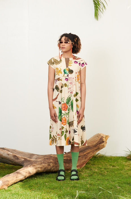 Grandma Print A-line Dress