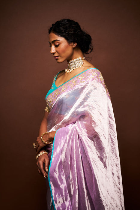 Varali tissue saree- Lavender
