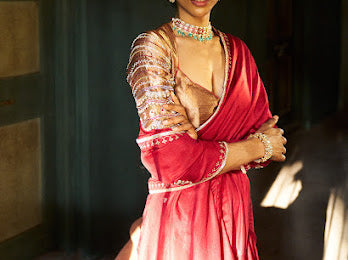 Varna pure silk saree- Maroon