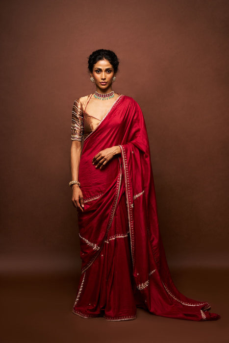 Varna pure silk saree- Maroon