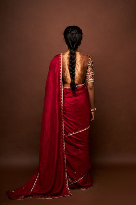 Varna saree and blouse - Maroon