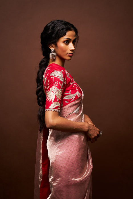 Ruhira rawsilk blouse - Red