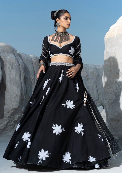 Zahra Black Lehenga Set