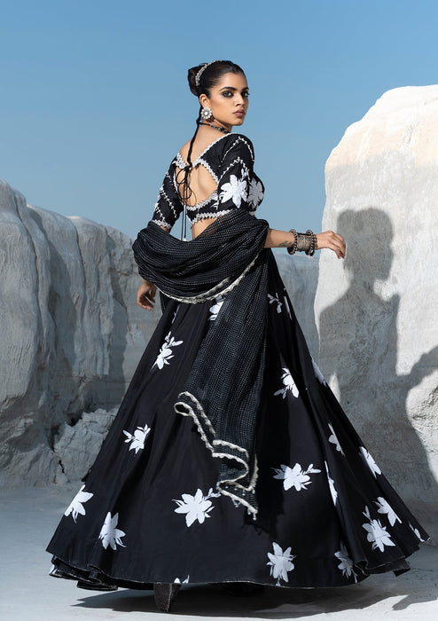 Zahra Black Lehenga Set