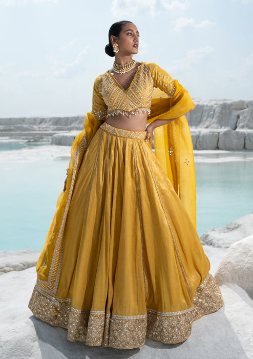 Gota Amber Lehenga Set