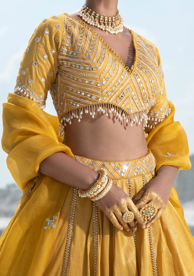 Gota Amber Lehenga Set