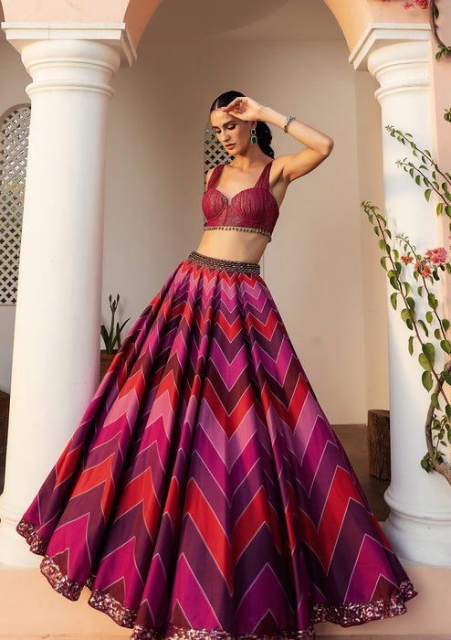 LEHER RUBY LEHENGA SET