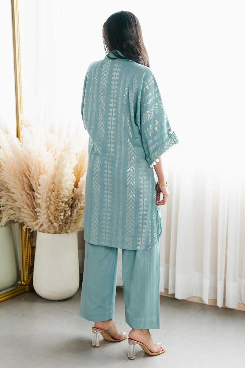 Sky Kaftan Overlay Trio Set