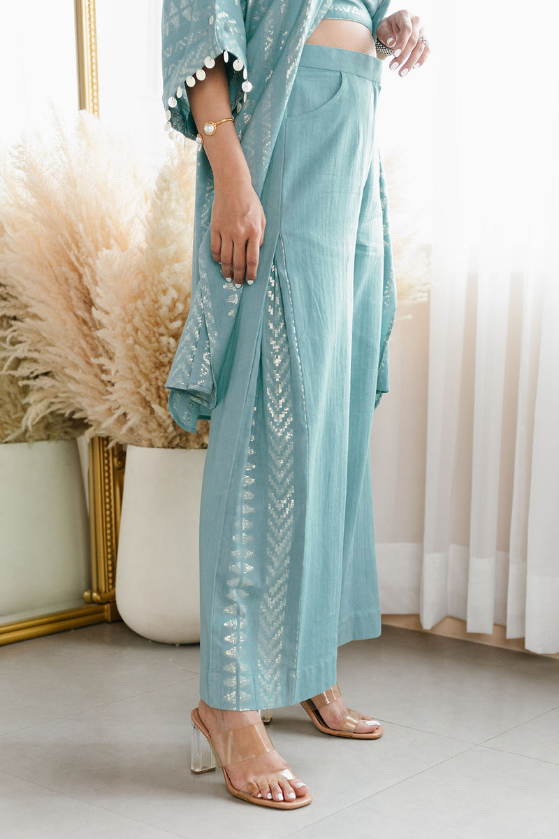 Sky Kaftan Overlay Trio Set