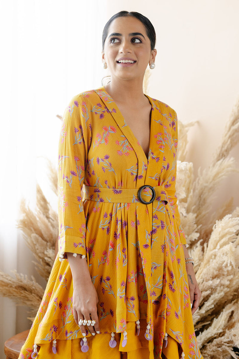 Asmira Amber Belted Tunic and Pant Set