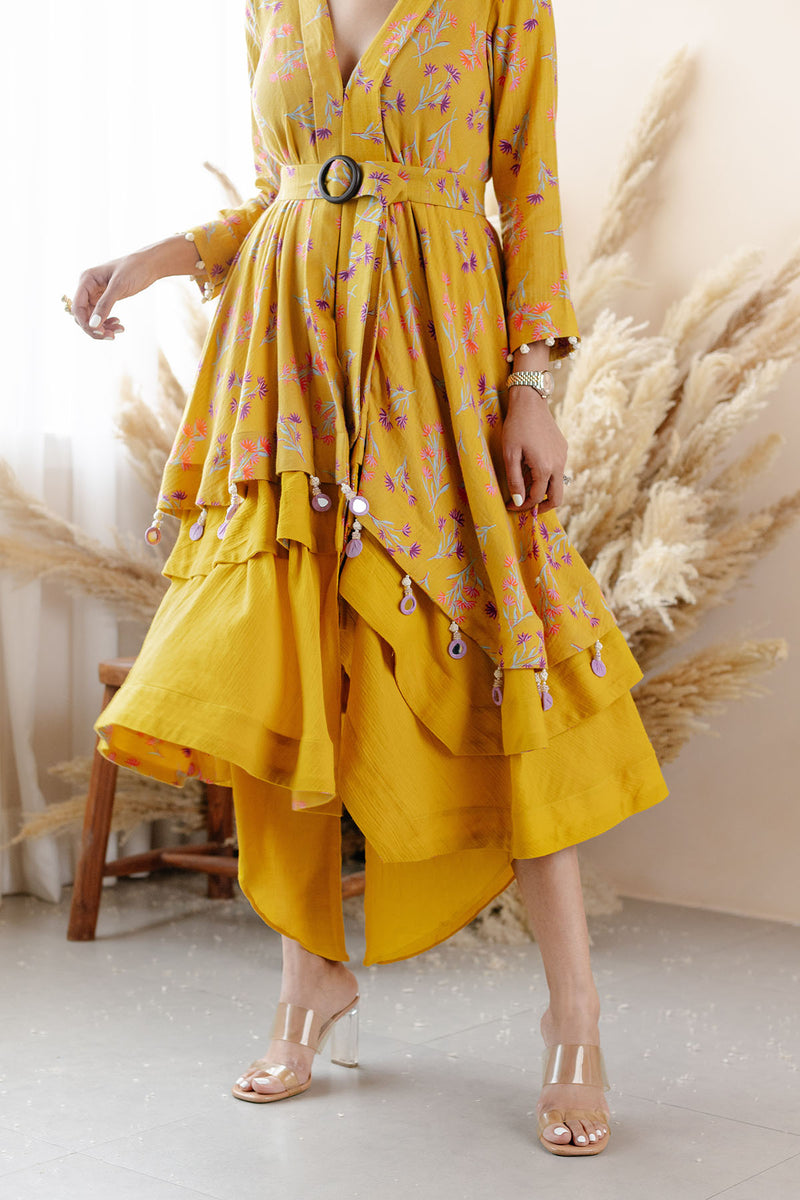Asmira Amber Belted Tunic and Pant Set