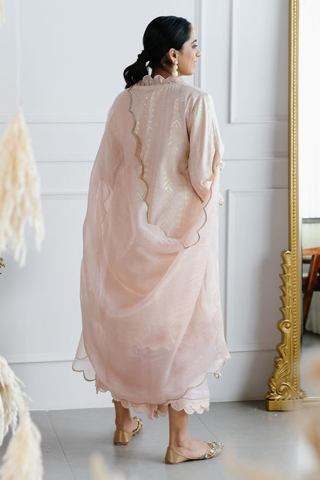 Blush Scalloped Kurta Set