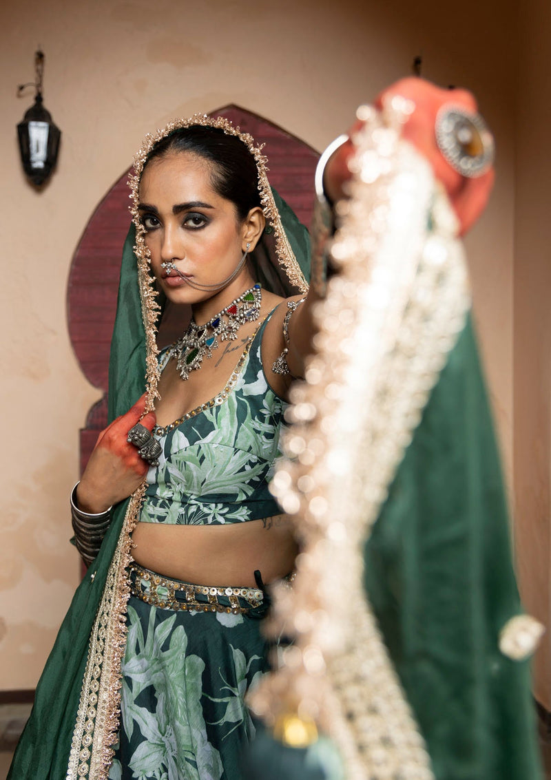 Nur Emerald Lehenga Set