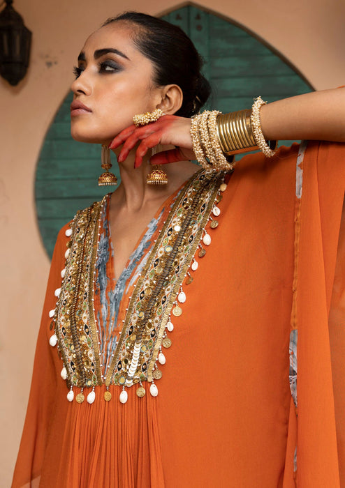 Nur Saffron Kaftan Set