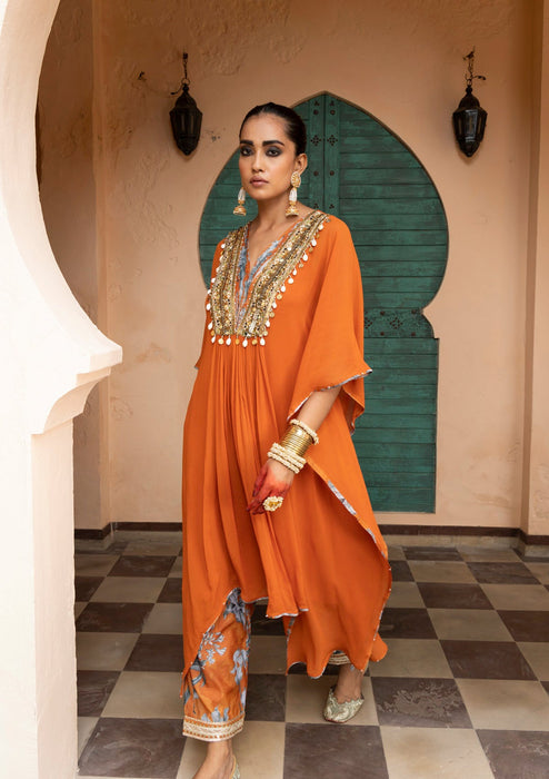 Nur Saffron Kaftan Set