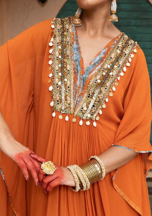 Nur Saffron Kaftan Set