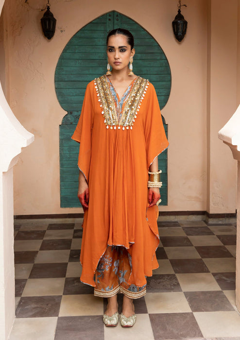 Nur Saffron Kaftan Set