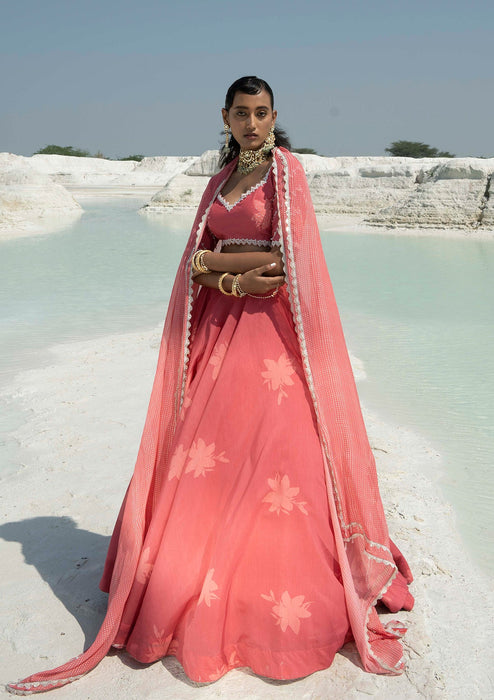 Zahra Peony Lehenga Set