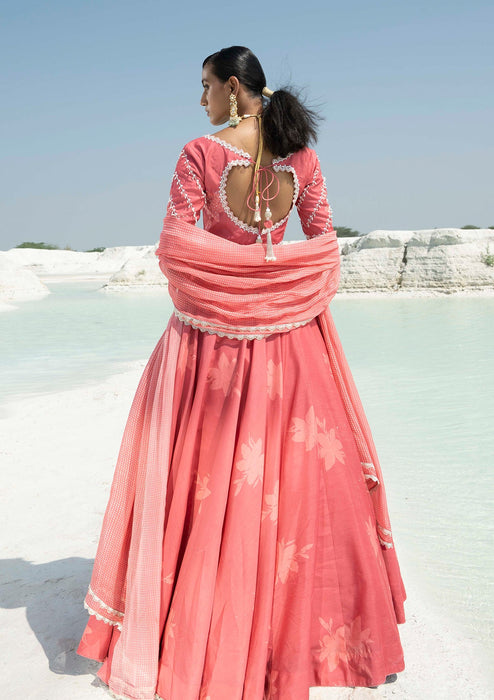 Zahra Peony Lehenga Set