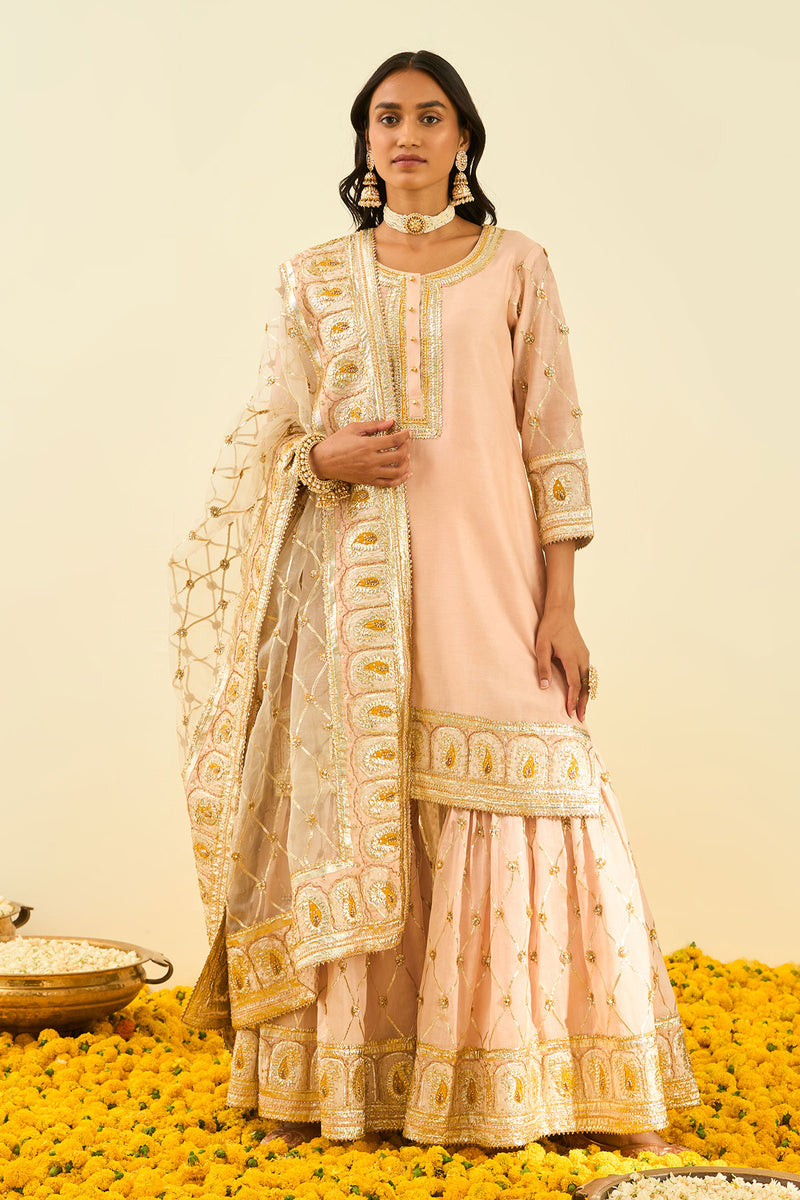 Shabina- Short kurta with garara and dupatta