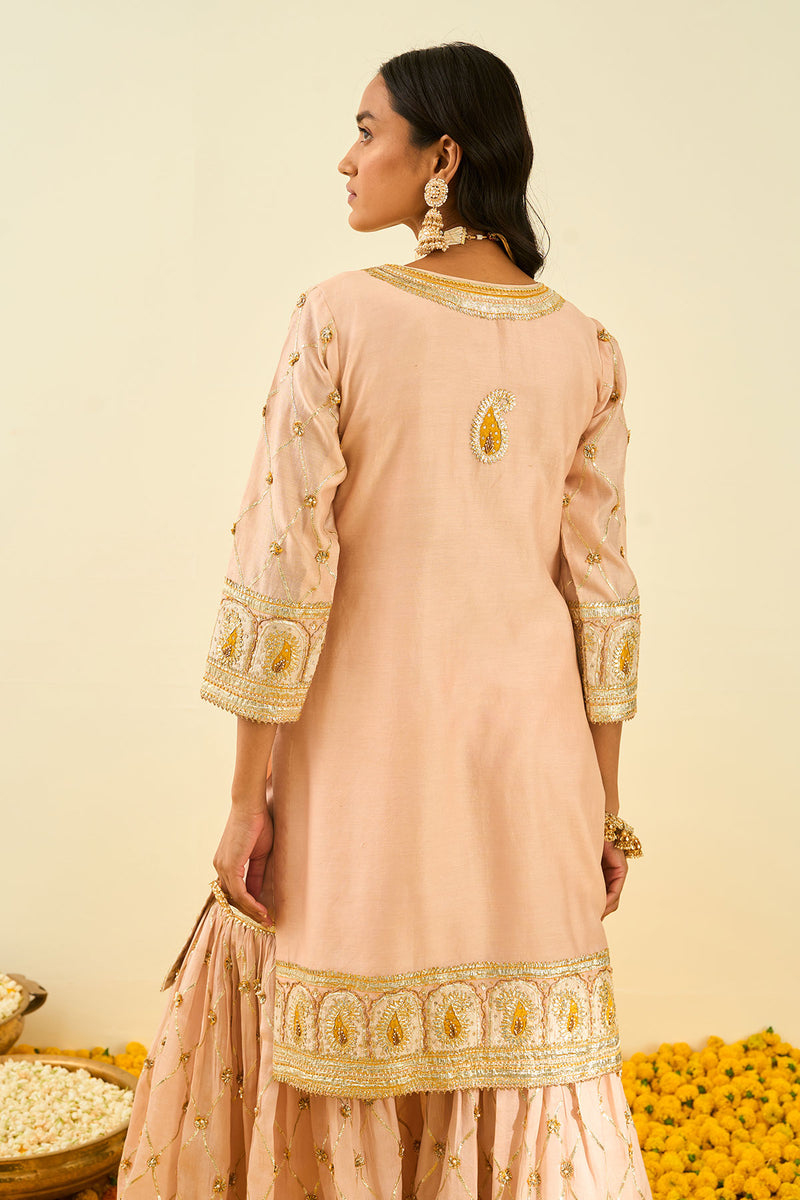 Shabina- Short kurta with garara and dupatta