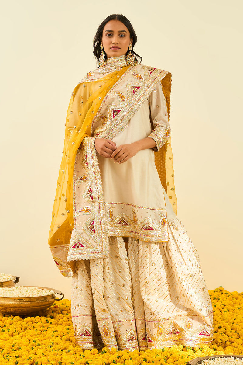 Shabina- Short kurta with garara and dupatta