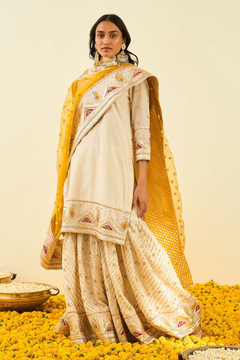 Shabina- Short kurta with garara and dupatta
