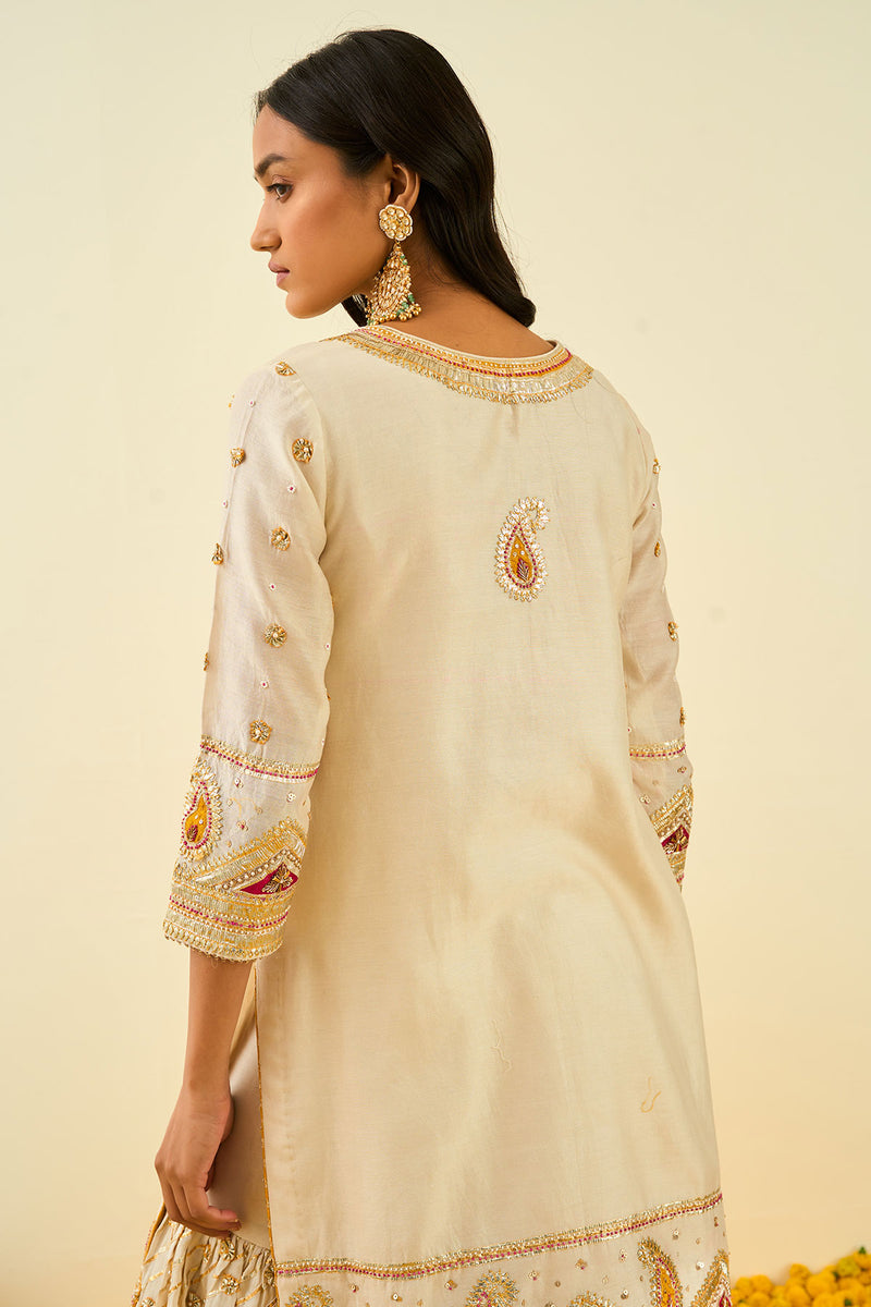Shabina- Short kurta with garara and dupatta