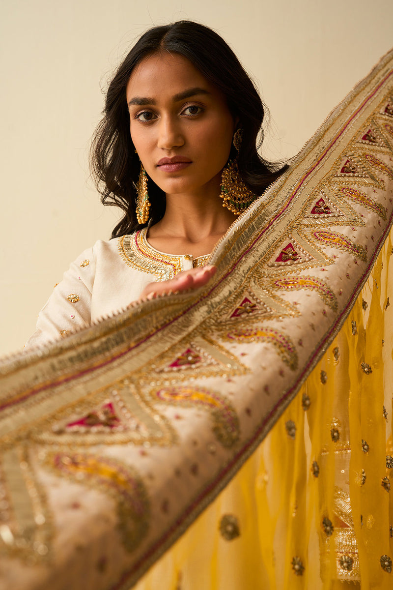 Shabina- Short kurta with garara and dupatta