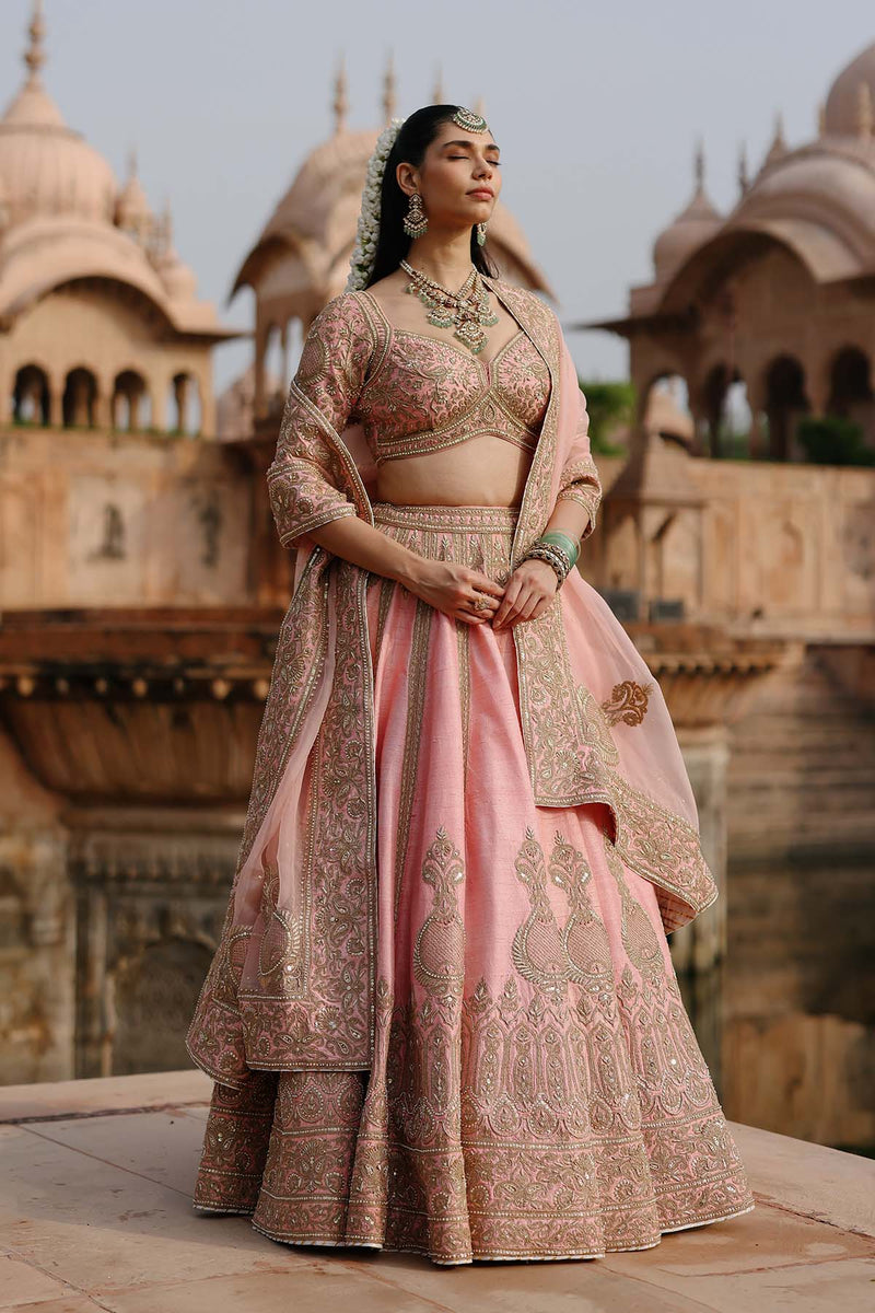 Jannah - Pink Lehenga Set with Blouse & Dupatta