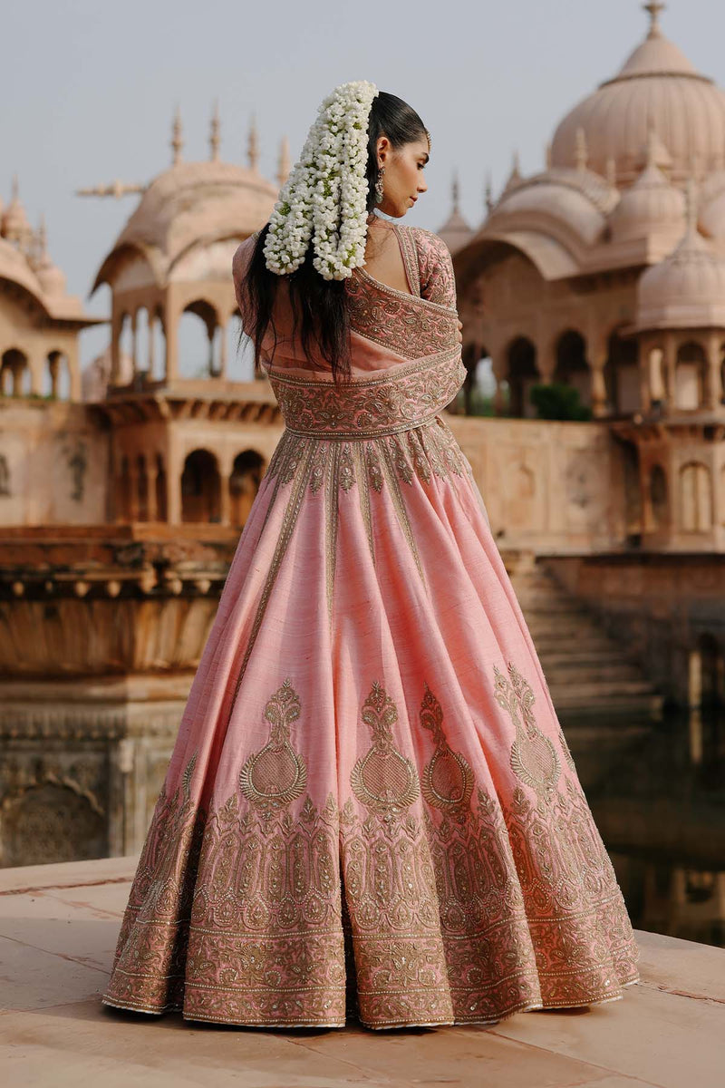 Jannah - Pink Lehenga Set with Blouse & Dupatta