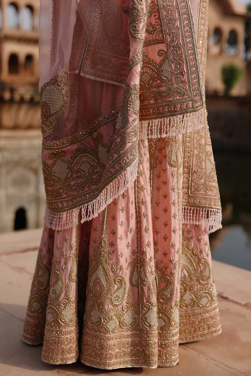 Tasnim - Pink Kurta Set with Sharara & Dupatta