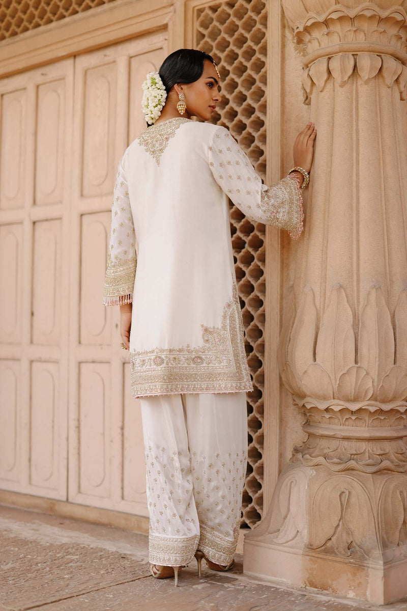 Ansha - Daisy Ivory Short Kurta Set with Salwar & Dupatta